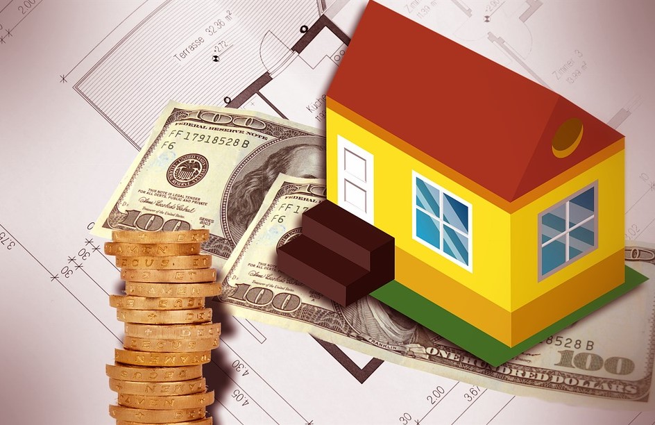 House plan and money illustration